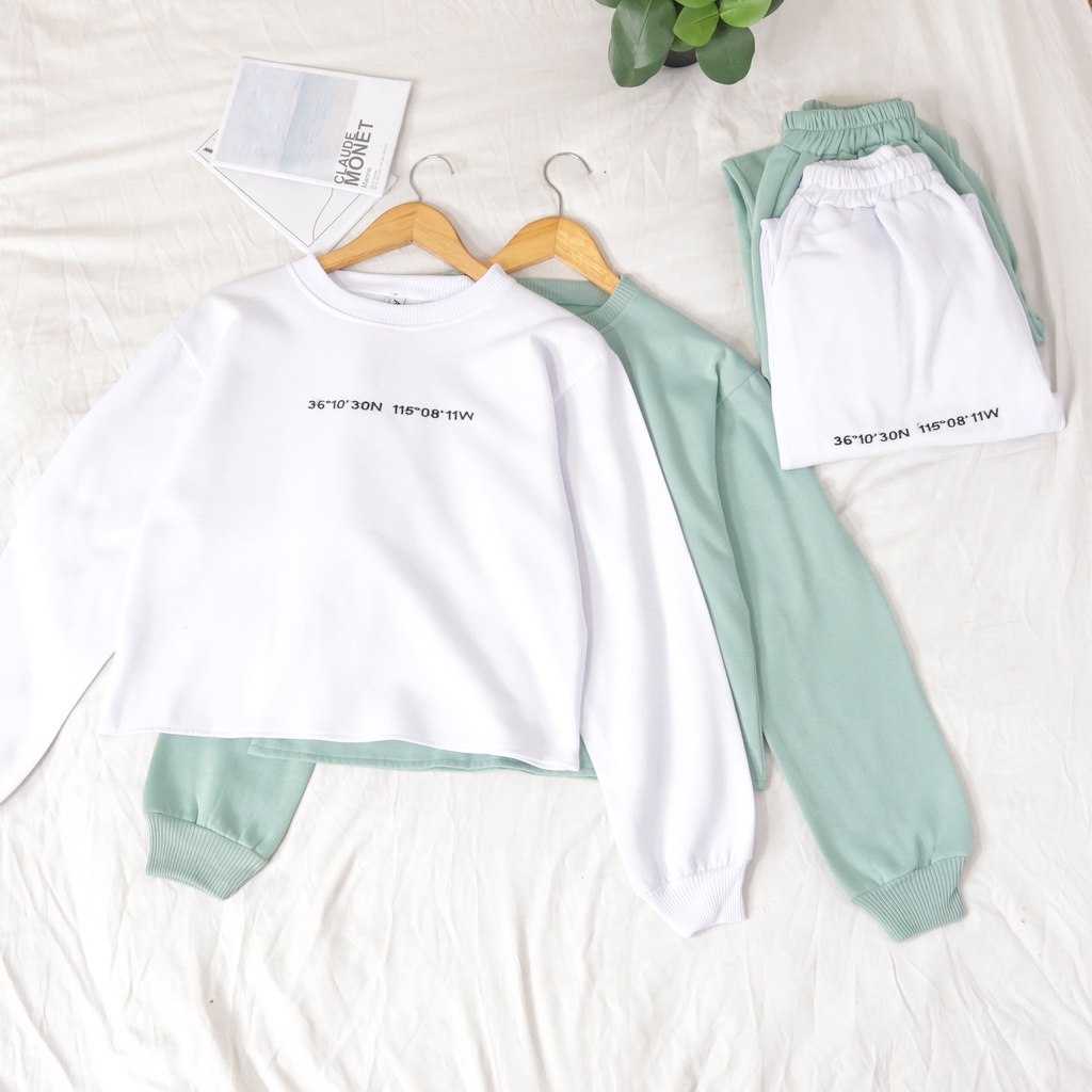 Minty set olahraga wanita one set korean style