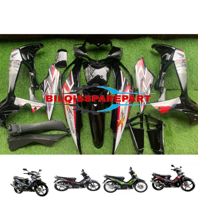 MURAH full set cover body halus motor supra x 125 R / 125 batman tahun 2008 2009 2010 2011 2012 karb