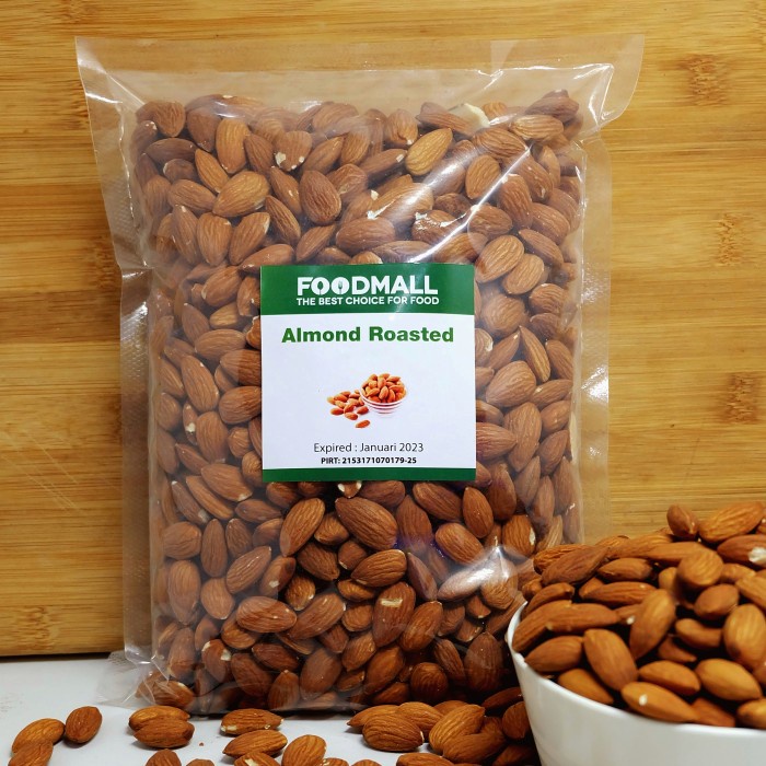

✨Ready Stok✨ - almond roasted 1 kg / almond panggang utuh / kacang almond