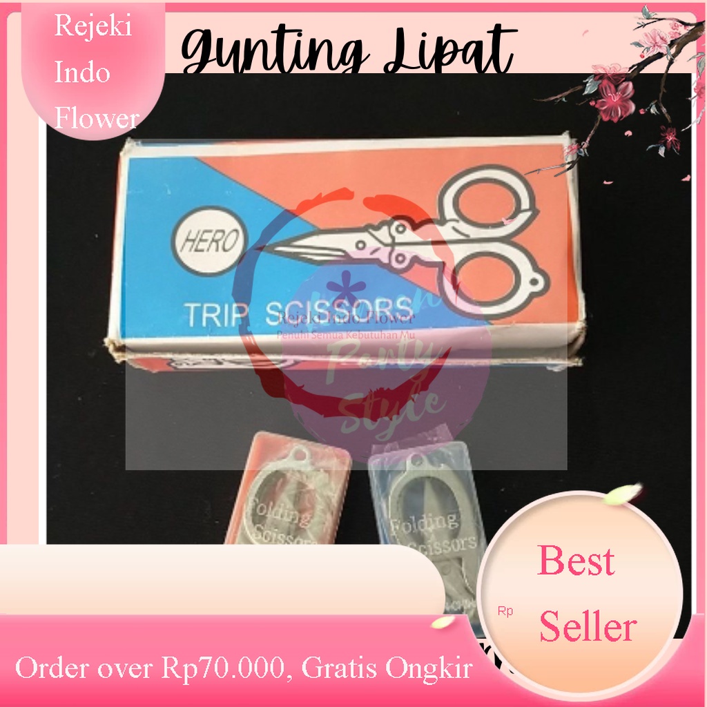

REJEKI GUNTING LIPAT KECIL / GUNTING LIPAT STAINLESS MURAH / TRIP SCISSORS BUKET BUNGA