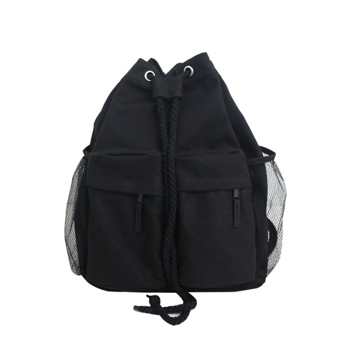 Promo - Portia Bag Tas Ransel Wanita Tali Serut Sekolah Korean - 31P - Hitam - Sedia tas wanita keki