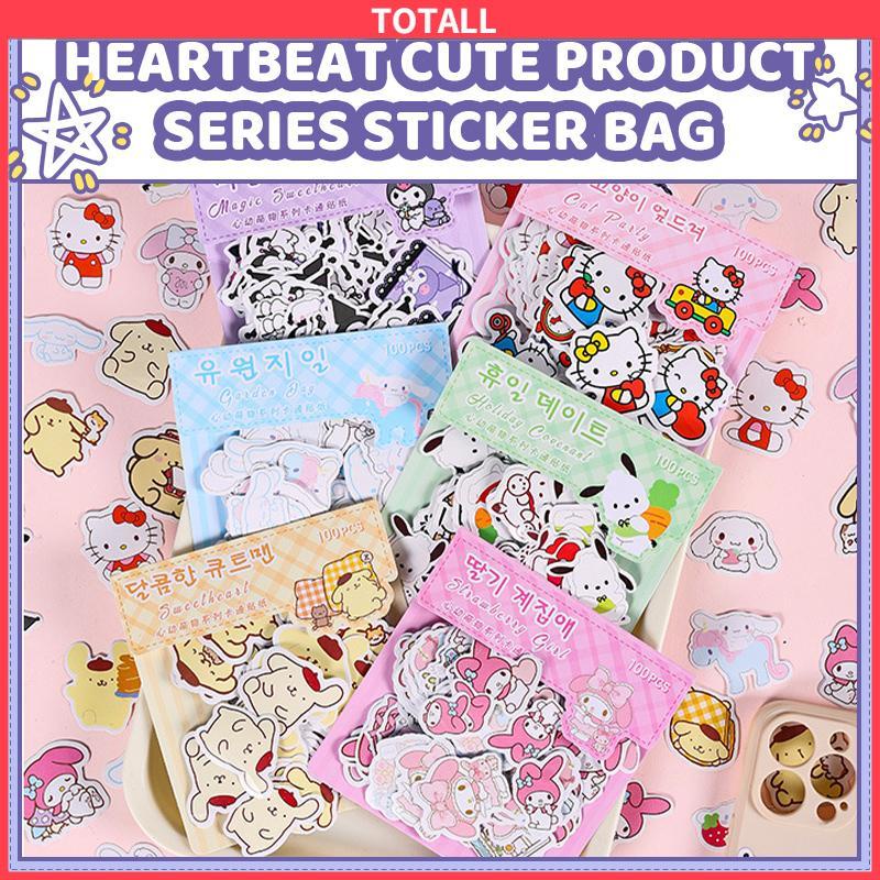 

COD Stiker kartun kreatif Sanrio seri buku catatan lucu stiker dekoratif-Totall