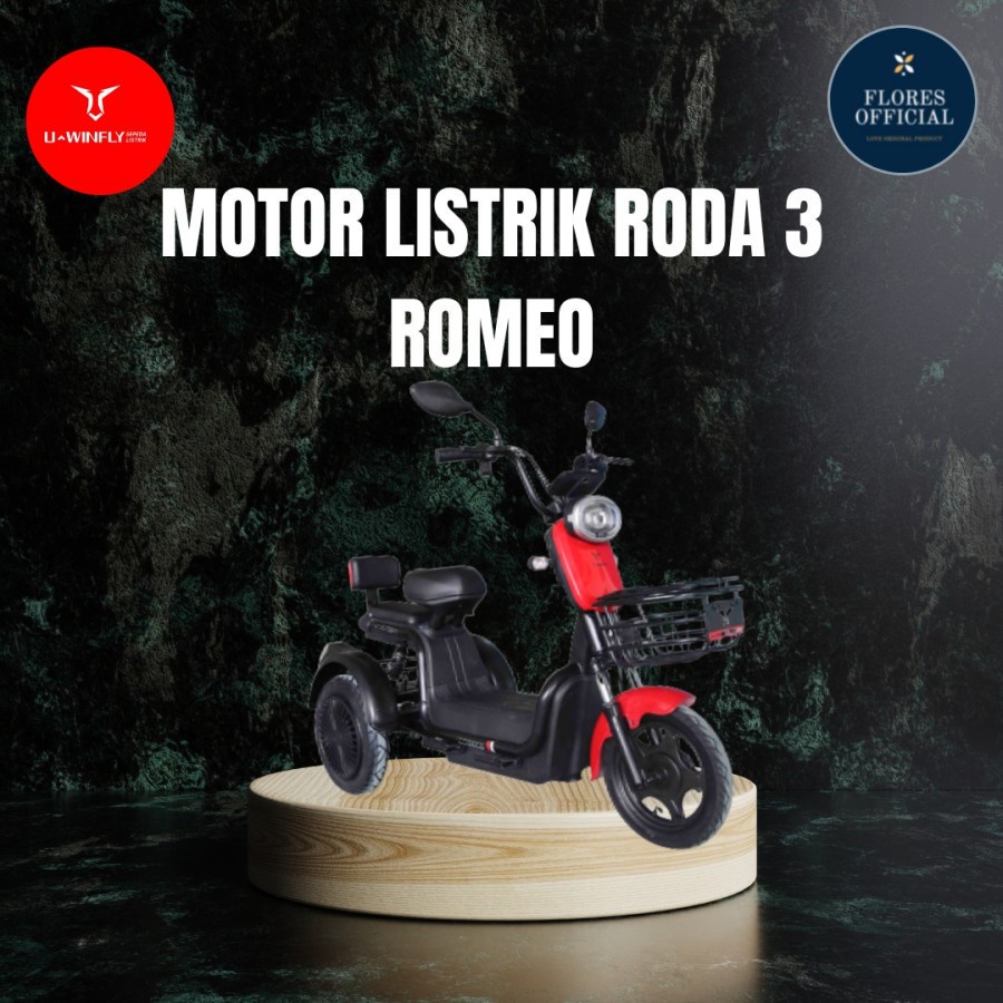 New SEPEDA MOTOR LISTRIK RODA 3 ROMEO UWINFLY INDONESIA