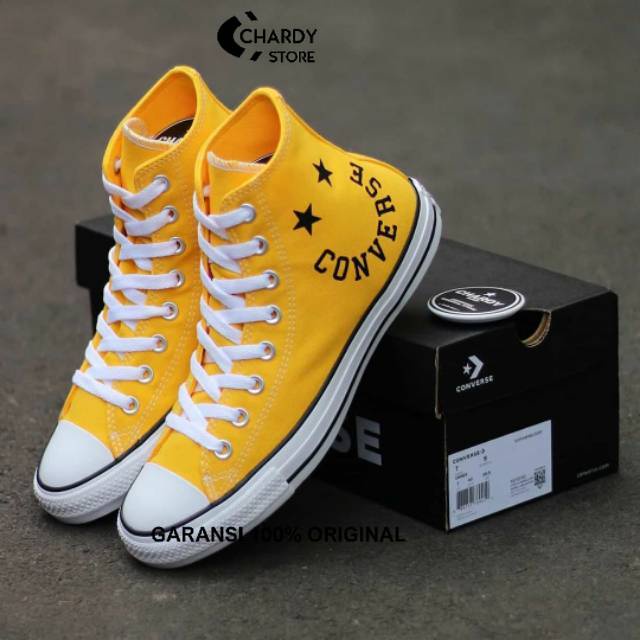 Sepatu Sneakers Pria CONVERSE CT AS High Smile Amarilo White Black Original 167070C