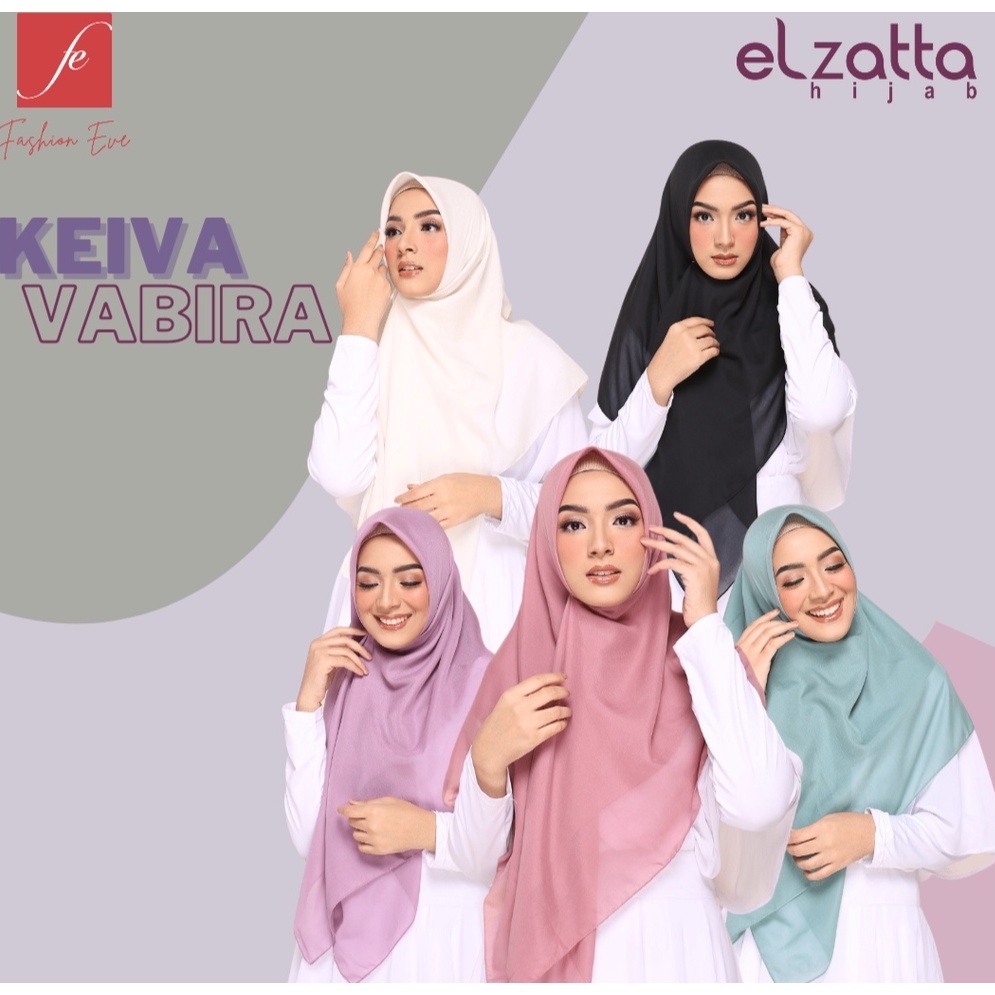 Kerudung Segi Empat Elzatta Syari Keiva Vabira Bahan Voal