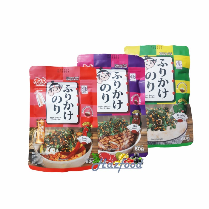 

Nori Tabur Furikake Rumput Laut Panggang-Original-Spicy-BBQ 60gr HALAL