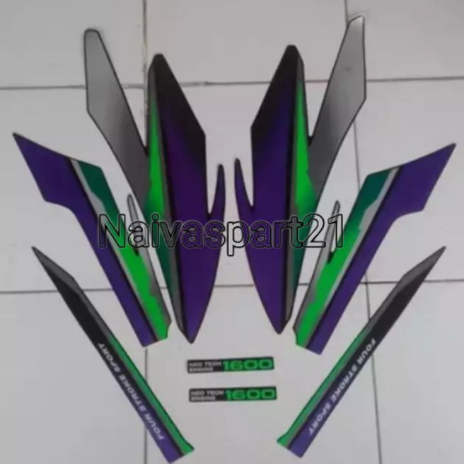Stiker Striping Lis Les Honda GL Pro Neo Tech 1997 Hijau