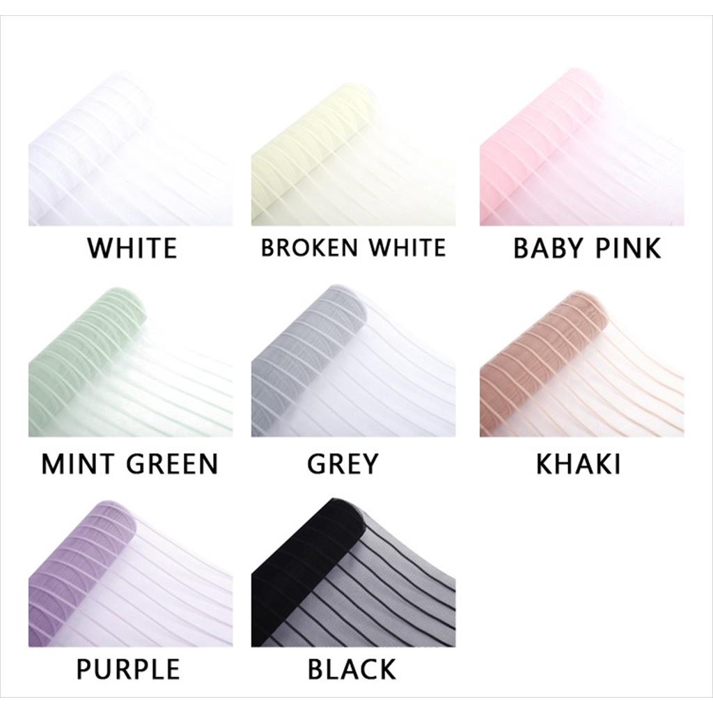 

[50 x 50 CM] Macaron Style with Stripe Design Flower Wrapping Mesh / Polynet Jaring Garis