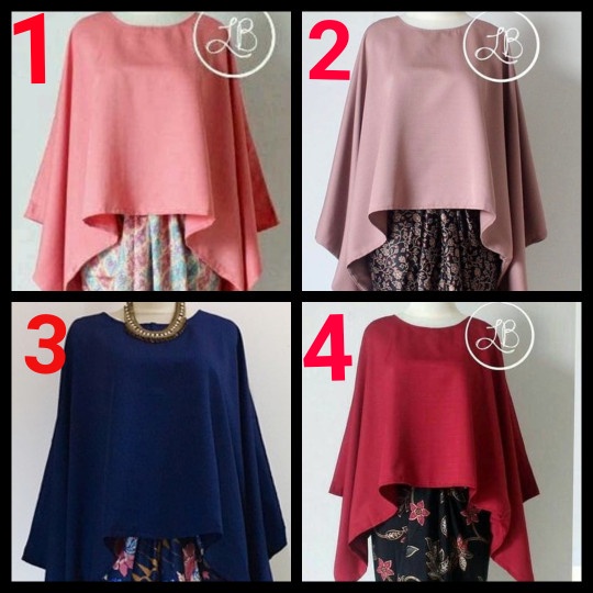 

New Style COD Kebaya atasan kutubaru batwing balotelli - dustypink
