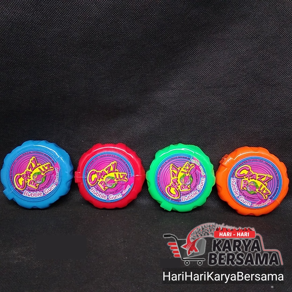 

PERMEN KARET CRAZY ROLLZ BUBBLE GUM 50GR WARNA RANDOM