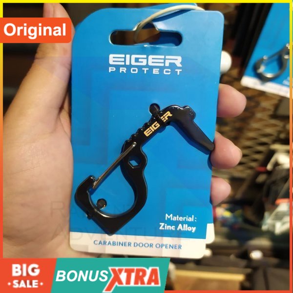Carabiner Eiger1989 Door Opener 91000 6470 Black Hitam Original Bandung