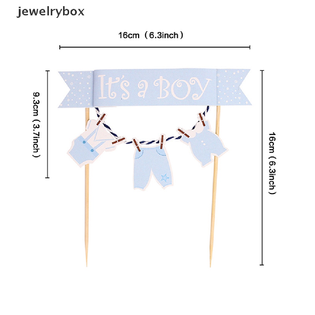 [jewelrybox] Blue Pink Girl Boy Tent Cake Topper Dekorasi Mengungkapkan Gender Pesta Kue Ulang Tahun Baby Shower Girl Kid Baptis Baptisan Cake Topper Butik