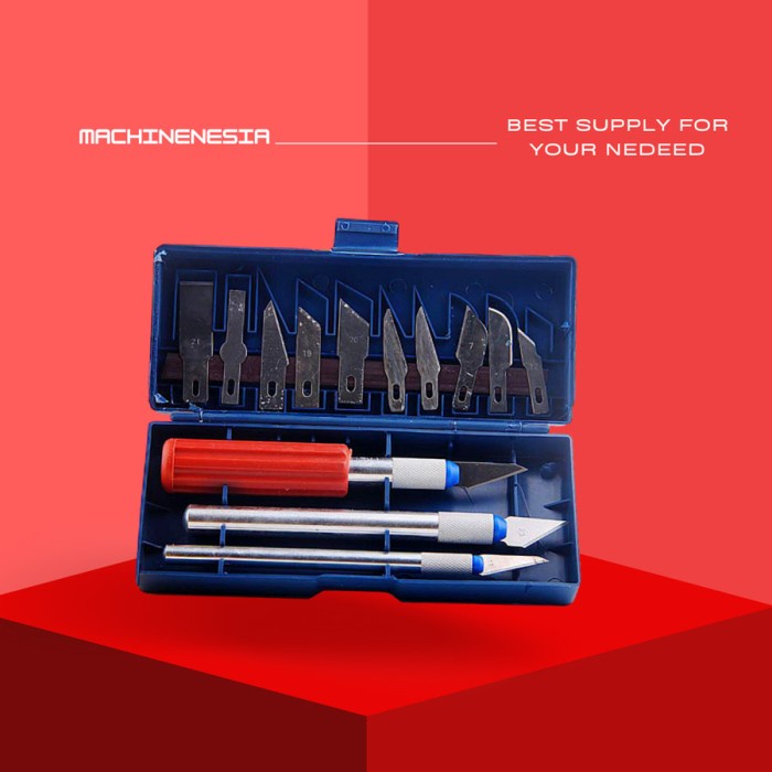 

VEZA99 NEW SALE !!! PISAU UKIR SET 13PC / CUTTER PEN / PEN UKIR / ART KNIFE / CRAFT KNIFE - GAGANG BESAR