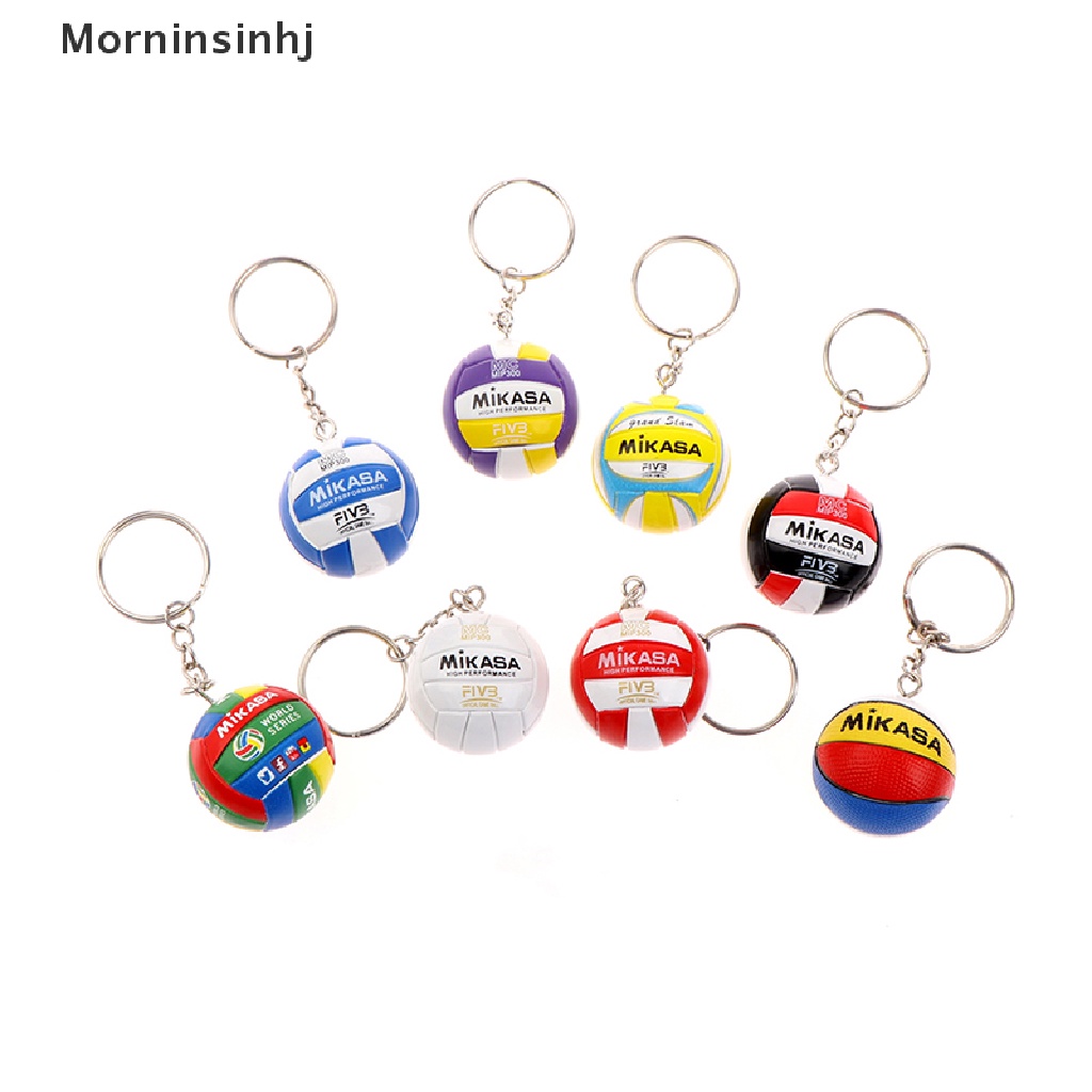 Mornin Beach Volleyball PVC Keychain Gantungan Kunci Chain Ring Bola Pantai Sepak Bola Key Ring id