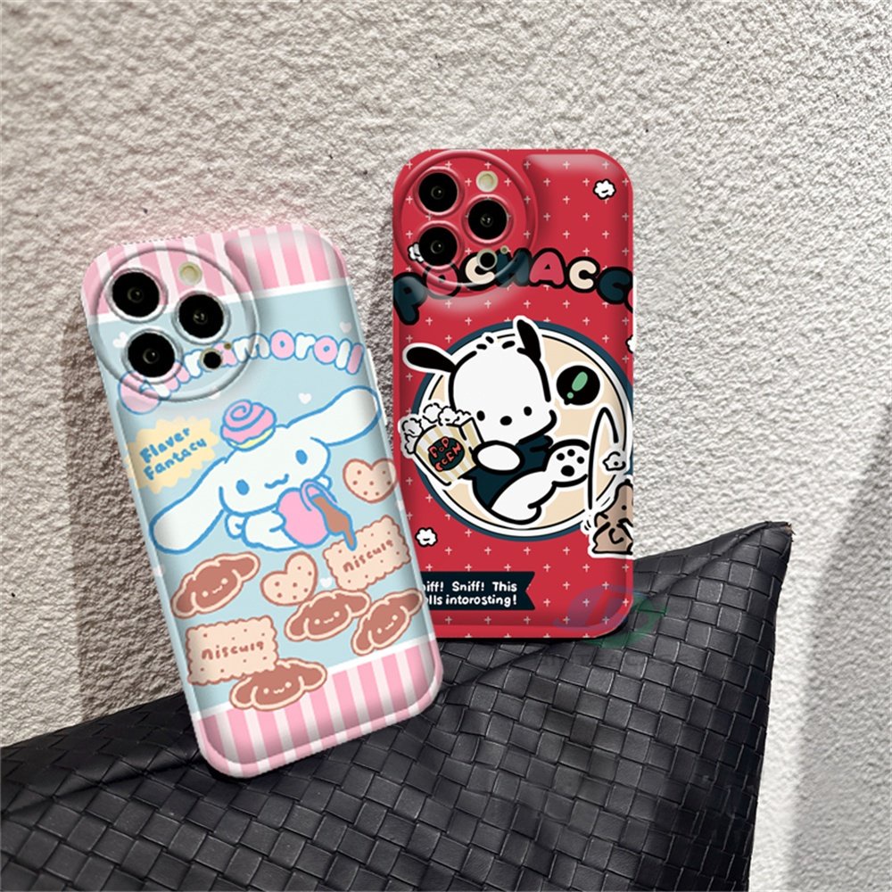 Realme 10 C55 C15 C12 C25S C11 C20 realme5 5i 6i C3 8i C21Y C25Y Cinnamoroll Dan Pochacco Silicone Airbag Case Binteacase