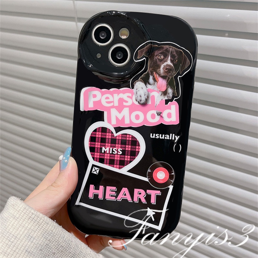 Compatible For IPhone 14 13 12 11 Pro Max X XR Xs Max 8 7 6s Plus SE 2020 Kompatibel Untuk Indah Graffiti Anjing Gelombang Telepon Case TPU Silicon Lembut Cover Pelindung