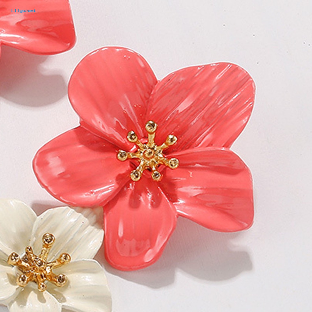 Lilyscent 1pasang Anting Tusuk Ringan Untuk Pernikahan Giwang Telinga Bunga Manis Tidak Alergi