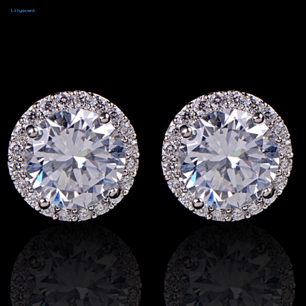 Lilyscent Fashion Aksesori Stud Earring Untuk Perjamuan Indah Serbaguna Eardrop Platinum Disepuh