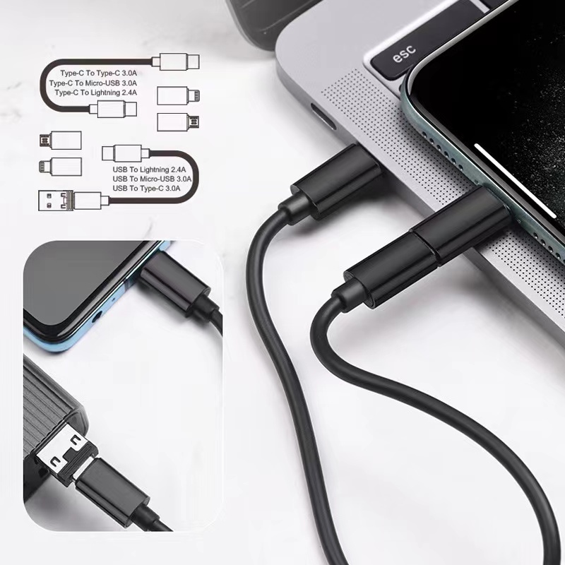 Kabel Type C with Multiple Connector Port USB A / Lightning / Micro USB - UCB39