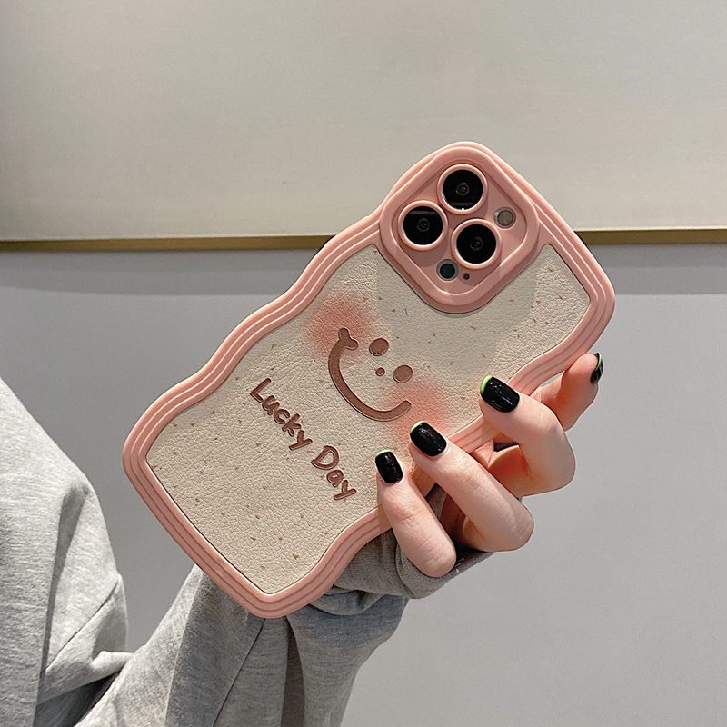 Lovely Lucky Day Smile Girl Woman Soft Case iP iPhone 7 8 Plus SE 2020 X XR XS Max 11 12 13 14 Pro Max FTD Wave Casing Apple