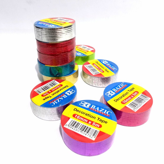 

BAZIC Decoration Tape 16 mm x 5 m Metallic (Satuan)