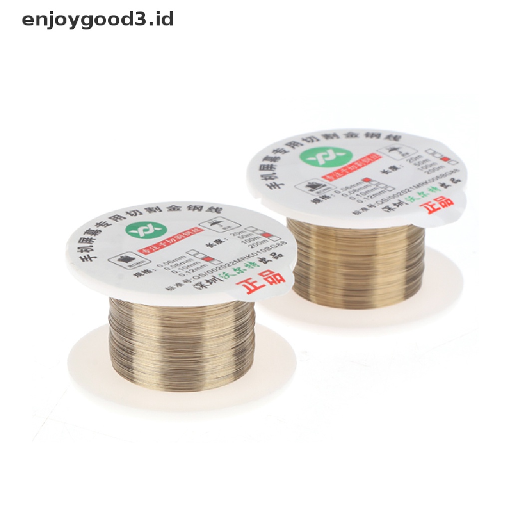 [Rready Stock] 100M 0.04 0.05 0.06 0.08 0.1MM Alloy Steel Molybdenum Cutg Line LCD Screen Separation Diamond Wire Phone Repair Tools (ID)