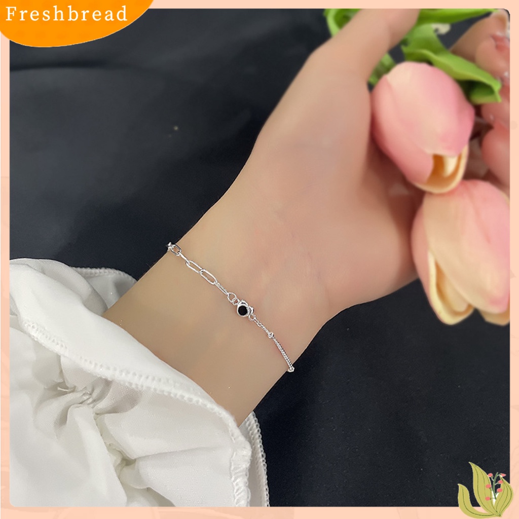 &lt; Freshbread &gt; Wanita Gelang Geometris Kilau Cerah Rantai Ekstensi Dapat Disesuaikan Menarik Dekorasi Hadiah Wanita Cinta Hati Rantai Gelang Fashion Perhiasan Untuk Pacaran