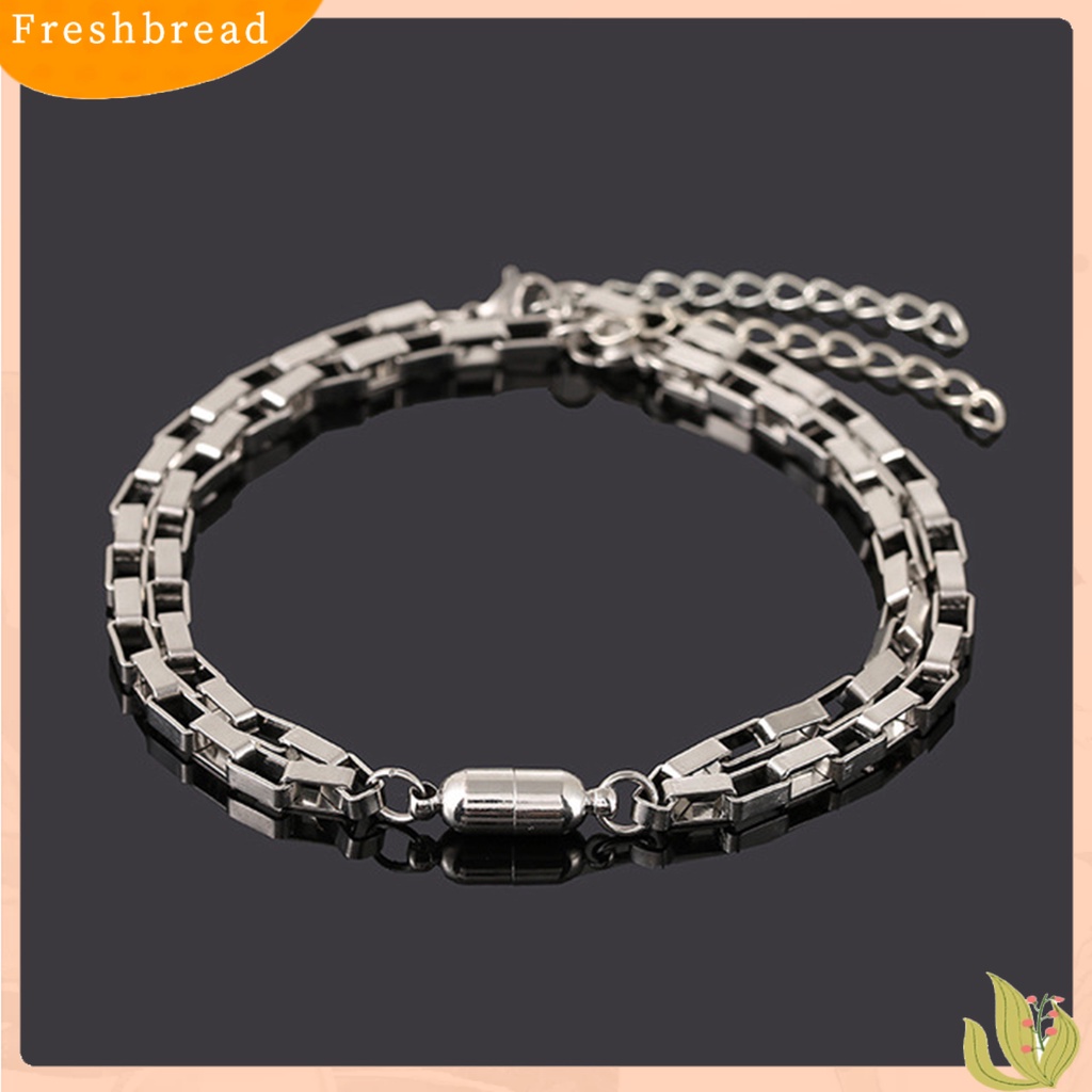 &lt; Freshbread &gt; 1pasang Gelang Pecinta Anti Karat Attract Stainless Steel Set Hadiah Anniversary Untuk Pasangan