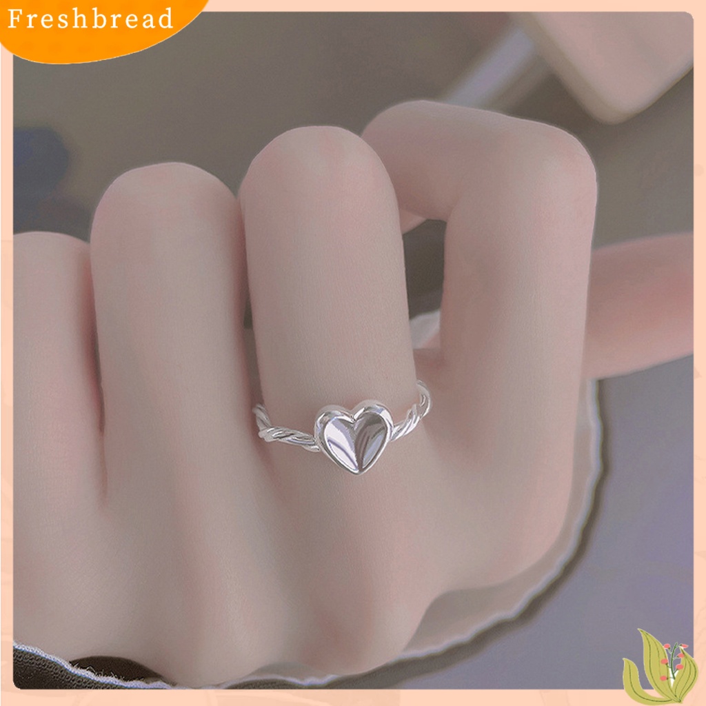 &lt; Freshbread &gt; Wanita Cincin Pembukaan Kepribadian Memutar Dapat Disesuaikan Hadiah Mewah Warna Emas Cinta Hati Jari Cincin Fashion Perhiasan