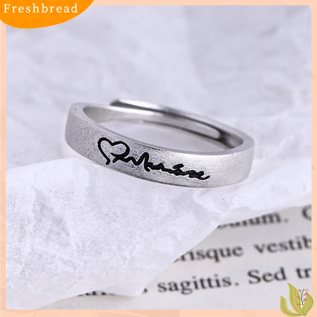 &lt; Freshbread &gt; Cincin Wanita Ujung Terbuka Desain Elektrokardiogram Geometris Electroplating Hias Copper Silver-color Finger Ring Untuk Pakaian Sehari-Hari