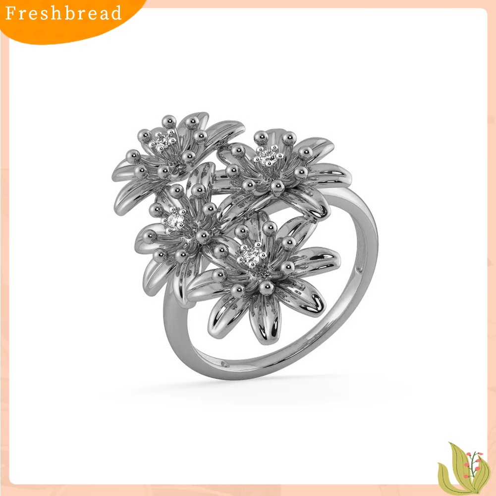 &lt; Freshbread &gt; Wanita Fashion Bunga Jari Cincin Pernikahan Pertunangan Perhiasan Hadiah Hari Kasih Sayang