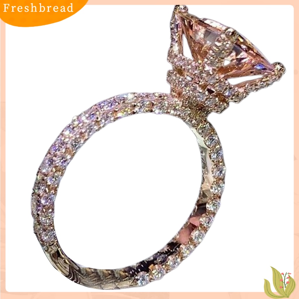 &lt; Freshbread &gt; Wanita Cincin Persegi Besar Cubic Zirconia Perhiasan Fashion Penampilan Indah Jari Cincin Untuk Pernikahan