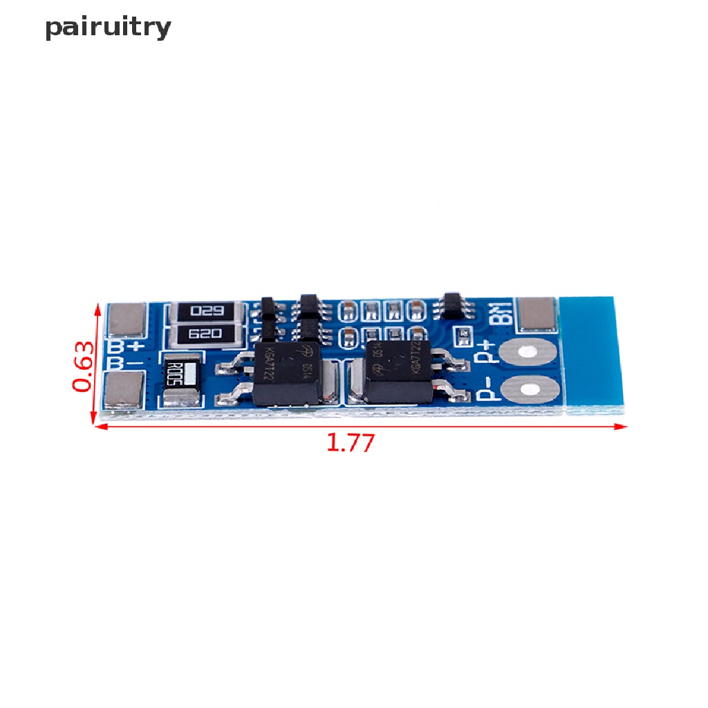 Papan Perlindungan charger Li-ion Lithium BMS PRT 2S 8A 7.4V Balance18650  Prt