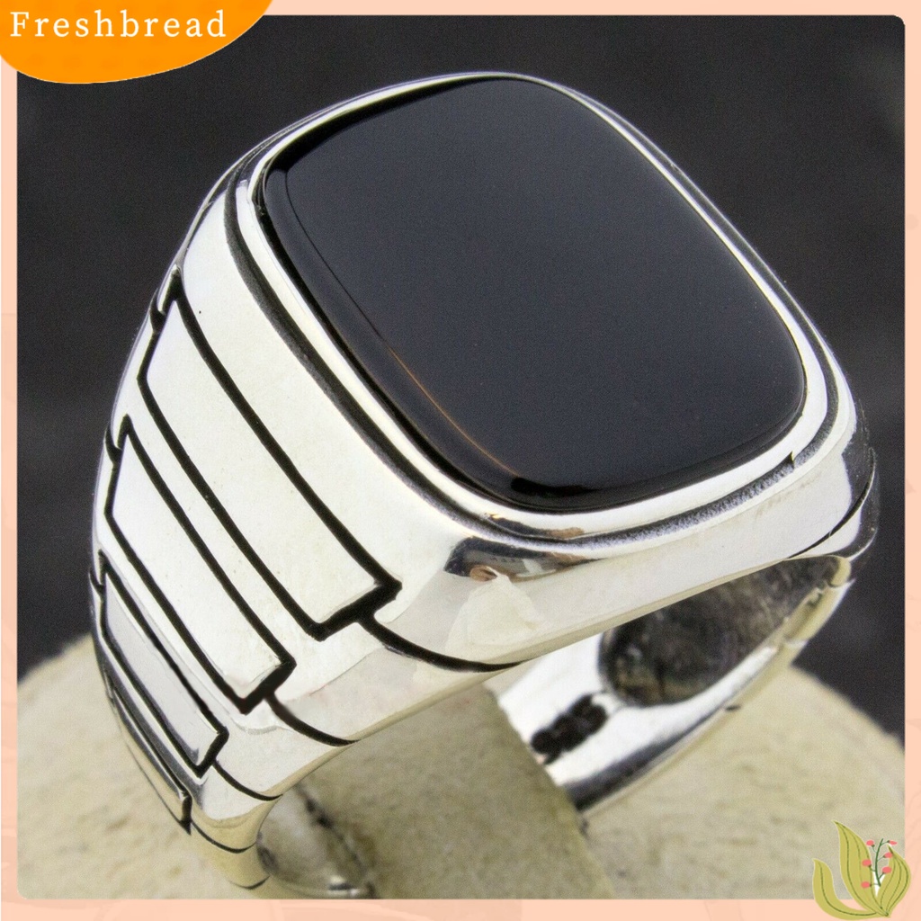 &lt; Freshbread &gt; Pria Cincin Pola Kuno Vintage Logam Ukiran Pesta Trendi Punk Zirkon Cincin Perhiasan Pernikahan