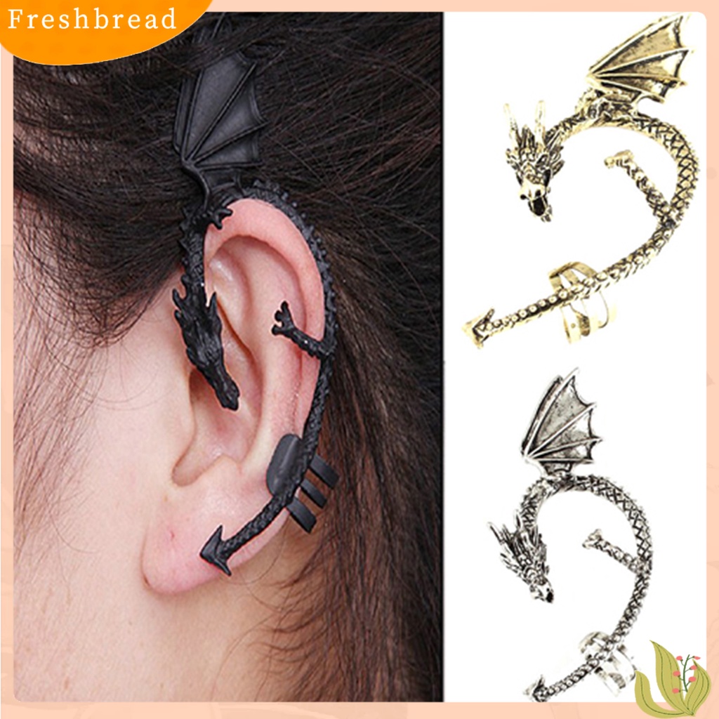 &lt; Freshbread &gt; 1Pc Cincin Telinga Tahan Lama Hadiah Yang Sempurna Nyaman Diukir Anting Cuff Klip Untuk Wanita