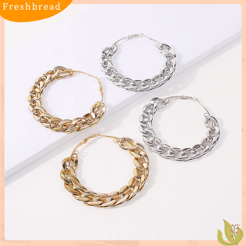 &lt; Freshbread &gt; 1pasang Anting Hoop Warna Vibrant Tidak Iritasi Sangat Ramah Untuk Kulit Tahan Luntur Hias CCB Wanita Anting Tindik Berlebihan Perhiasan Hadiah Untuk Gadis