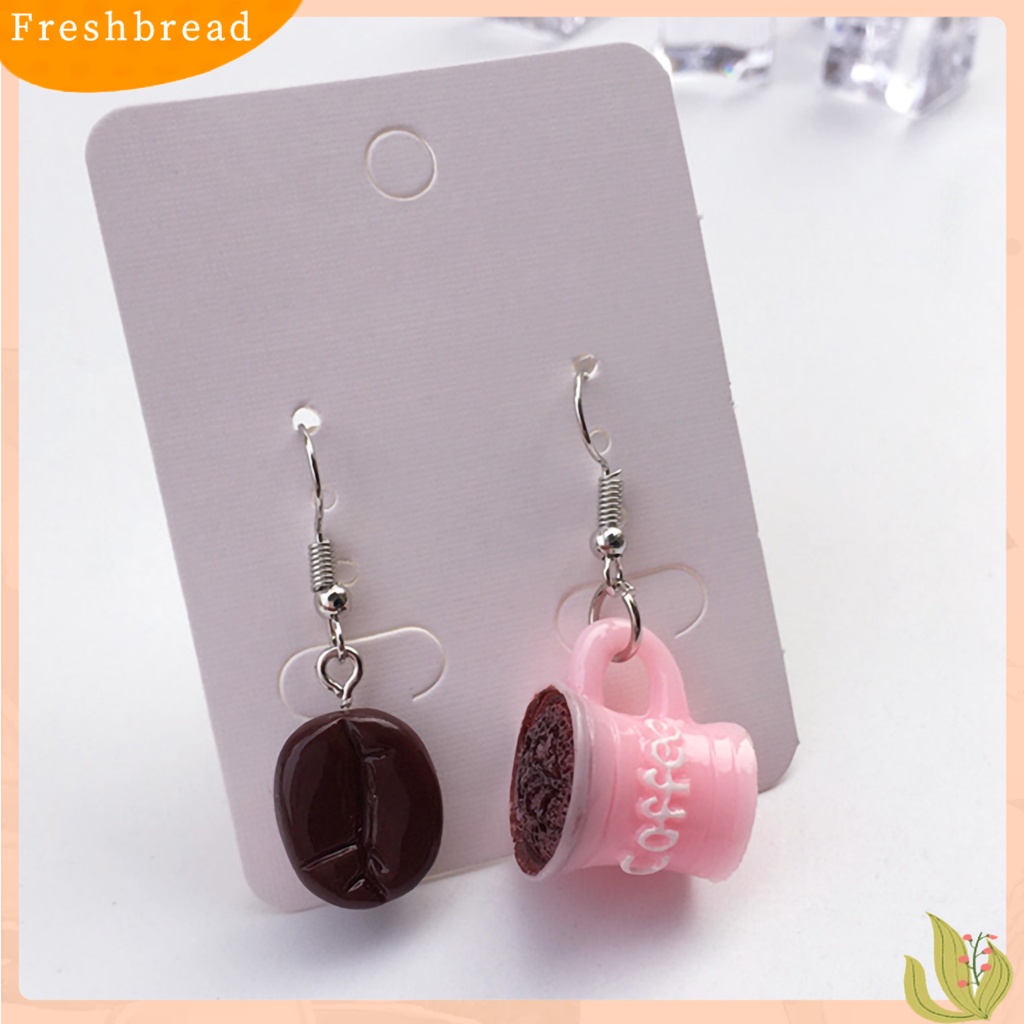 &lt; Freshbread &gt; Anting Kait Pengerjaan Halus Perhiasan Hidup Indah Resin Anting Hoop Untuk Kehidupan Sehari-Hari