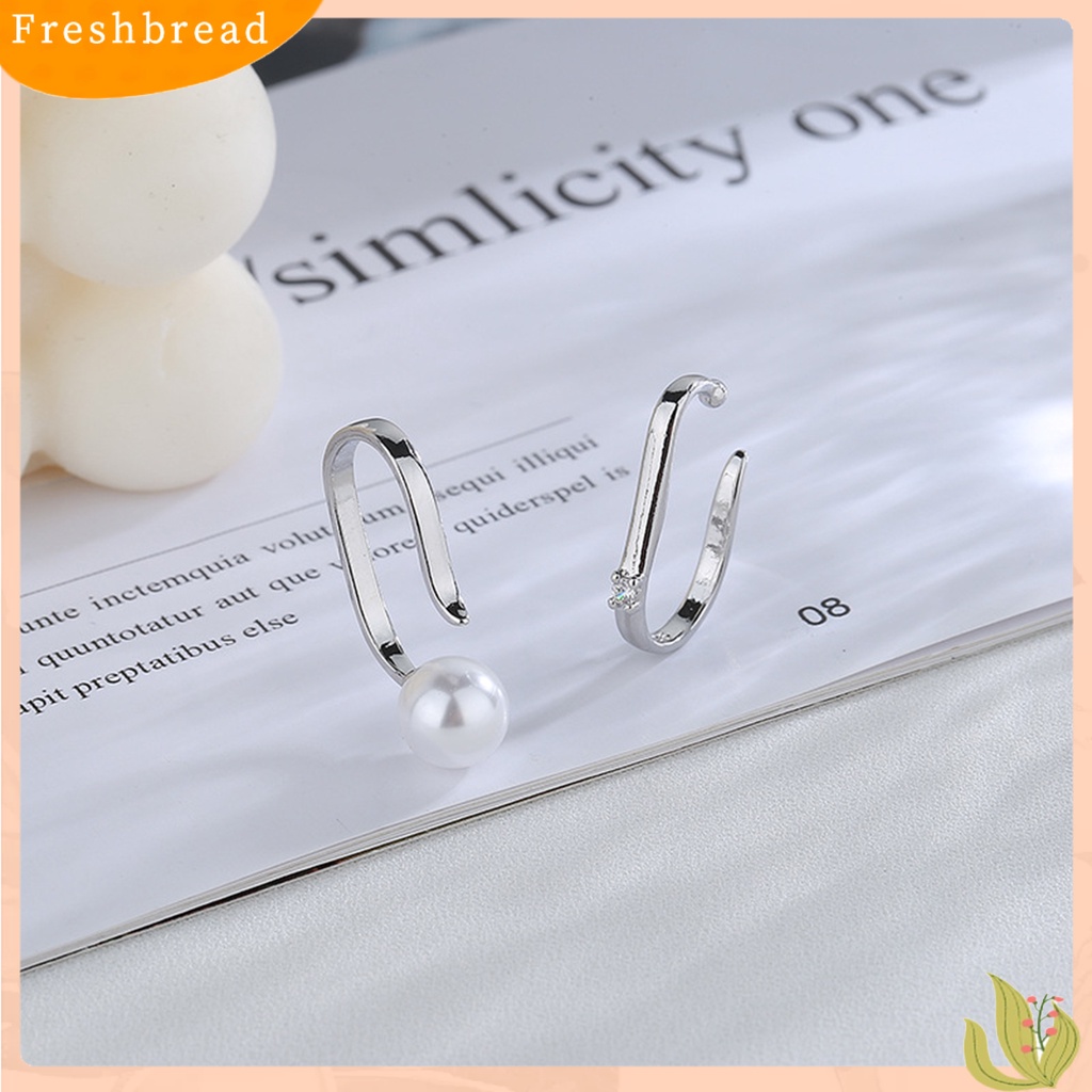 &lt; Freshbread &gt; 1Pc Anting Klip Permukaan Halus Bukaan Bland Anti Cacat Tahan Korupsi Warna Solid Tembaga Stainless Tanpa Tindik Klip Telinga Portabel