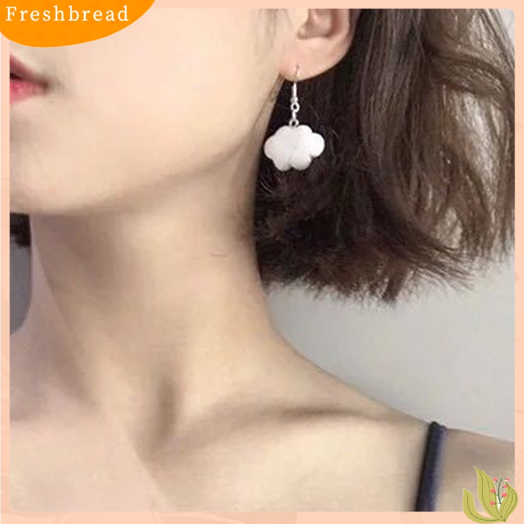 &lt; Freshbread &gt; Anting Menjuntai Bentuk Awan Lucu Kait Telinga Aksesori Perhiasan Cuaca Untuk Anak Perempuan