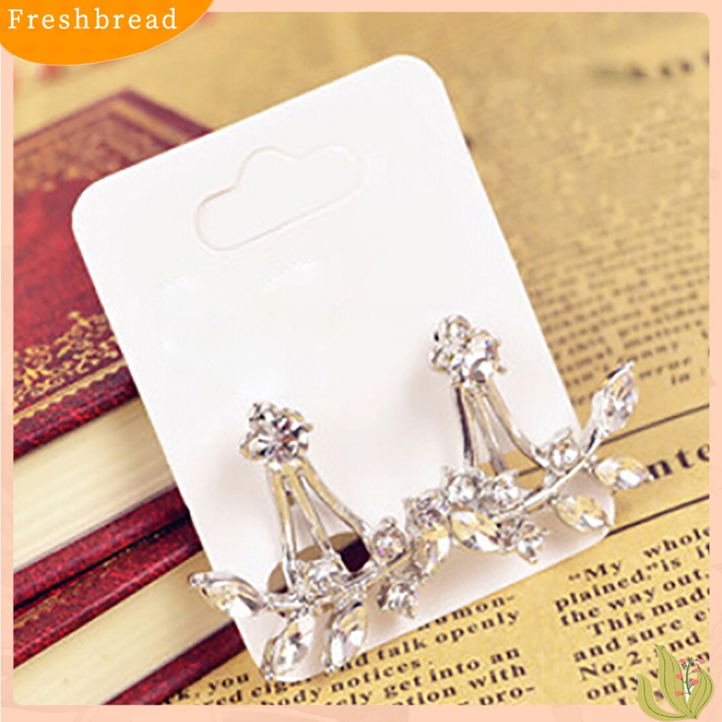 &lt; Freshbread &gt; 1pasang Anting Wanita Perhiasan Menarik Hadiah Mini Wanita Berlian Imitasi Ear Studs Untuk Pernikahan