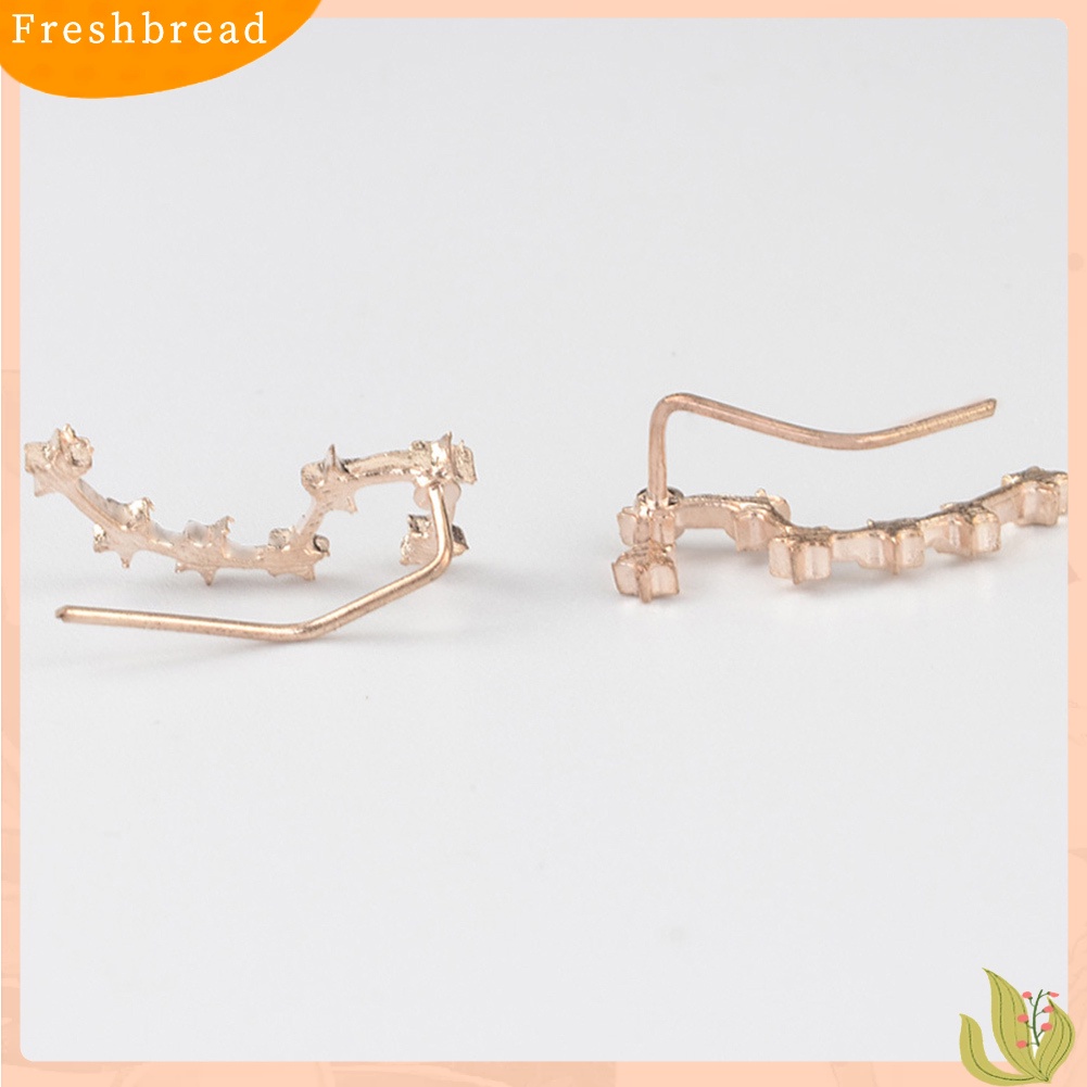 &lt; Freshbread &gt; Fashion Wanita Linear Ear Clip Stud Earrings Perhiasan Cocktail Bentuk Gayung Besar