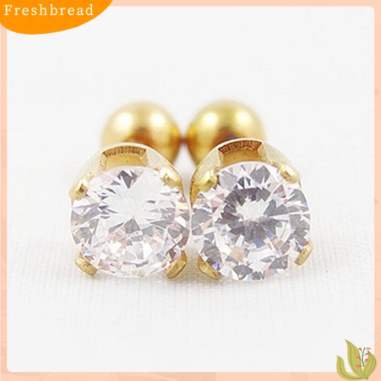 &lt; Freshbread &gt; Pria Wanita Berlian Imitasi Tulang Rawan Tragus Bar Helix Telinga Atas Anting Stud Perhiasan