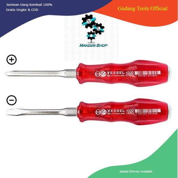 OBENG VESSEL POWER GRIP / SCREWDRIVER VESSEL POWER GRIP ORIGINAL CODE 4500