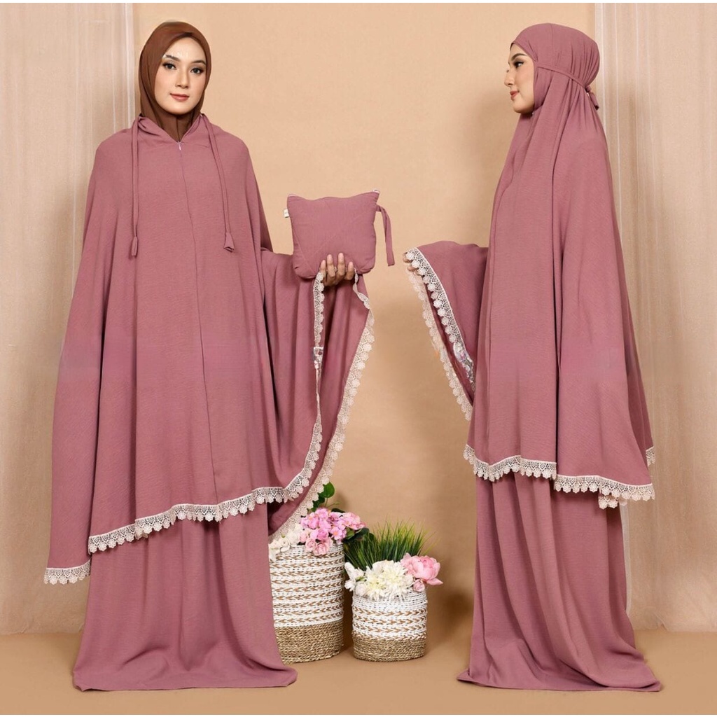Limited Mukena Dewasa Mukena Airflow Crinkle Free Tasbih Mukena Krinkle Dewasa Kombi Renda Giper Imp