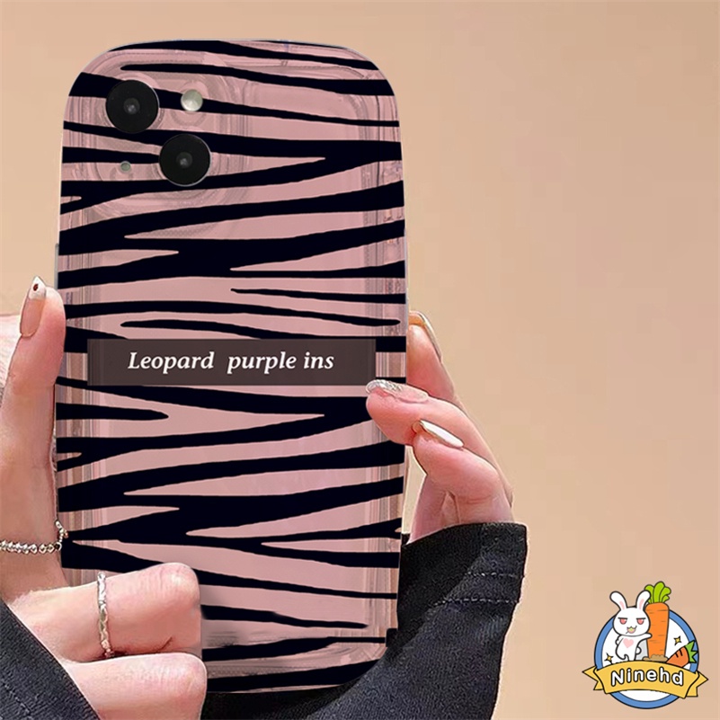 IPHONE Casing Kompatibel Untuk Iphone14 13 12 11 Pro Max X Xr Xs Max8 7 6 6s Plus SE 2020 Fashion Motif Zebra Casing Ponsel Lembut TPU Bening Anti Jatuh Airbag Shockproof Case Cover Pelindung