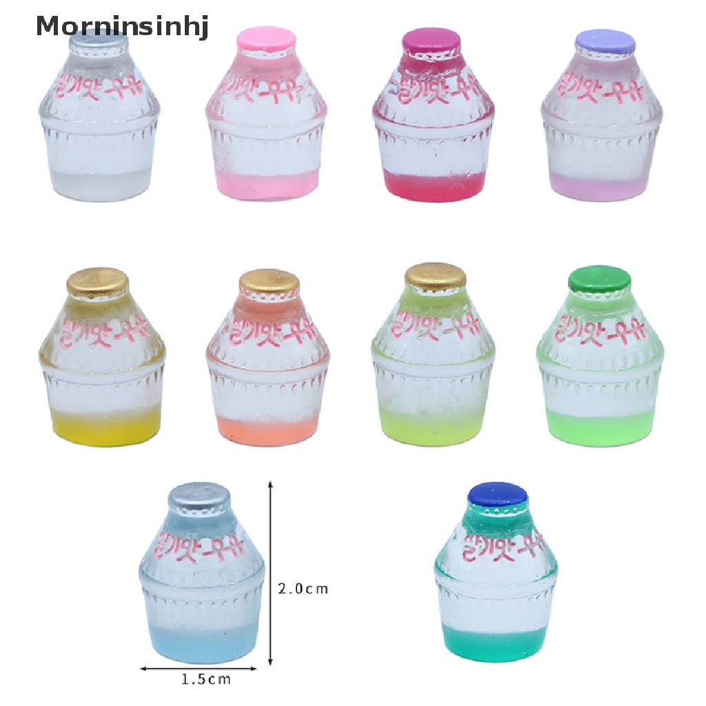 Mornin 10Pcs Bercahaya Tembus Botol Mini DIY Perhiasan Tiga Dimensi Kreatif Botol Resin Ornamen id