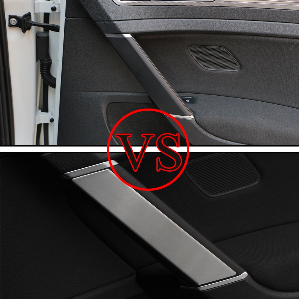 Stainless Steel Inner Door Armrest Handle Cover Trim Stiker Untuk Aksesoris Volkswagen VW Golf Gti7 7.5 MK7 MK7.5 2013-2019