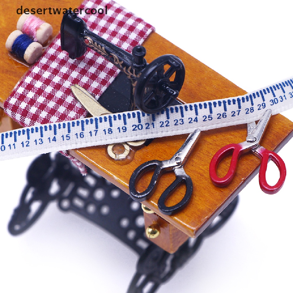 Deid 1Set Gunting Simulasi Miniatur Rumah Boneka Model Pengukur Jahit DIY Accessorie Martijn