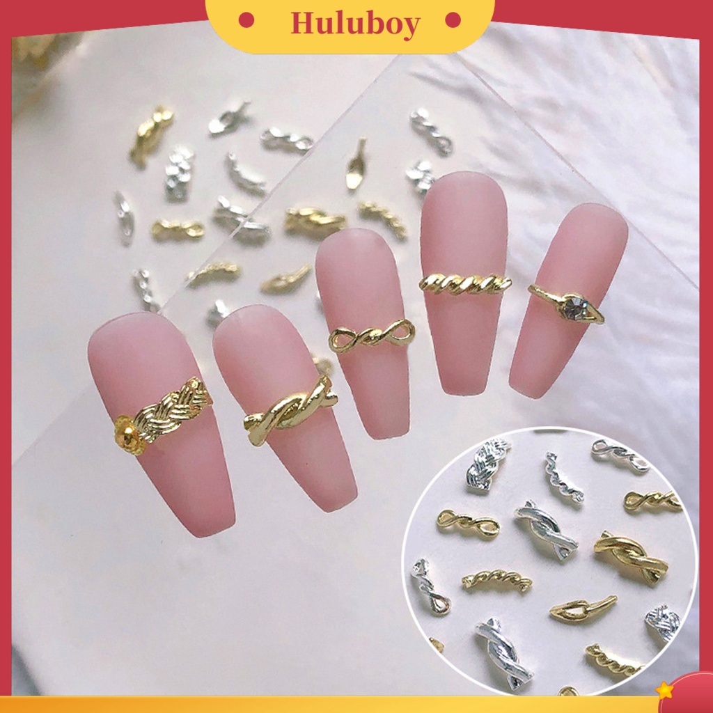 {In Stock} 20Pcs Dekorasi Kuku Bentuk Indah Paduan Tahan Karat Serbaguna 3D Kuku Pesona DIY Manicures Desain Perlengkapan Kecantikan