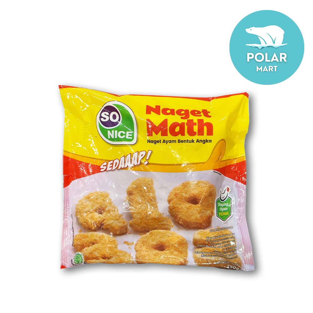 

[Cab. Cimahi] So Nice Naget Math Chicken Nugget 250 Gram (FROZEN FOOD BANDUNG)